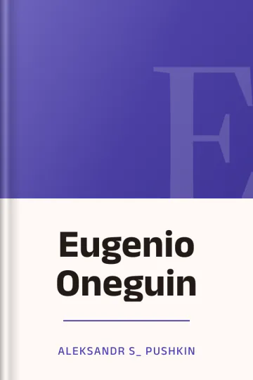 Eugenio Oneguin de Aleksandr S_ Pushkin, portada del libro