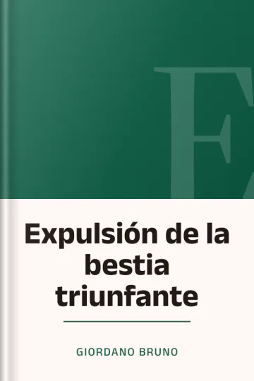 Expulsión de la bestia triunfante de Giordano Bruno, portada del libro