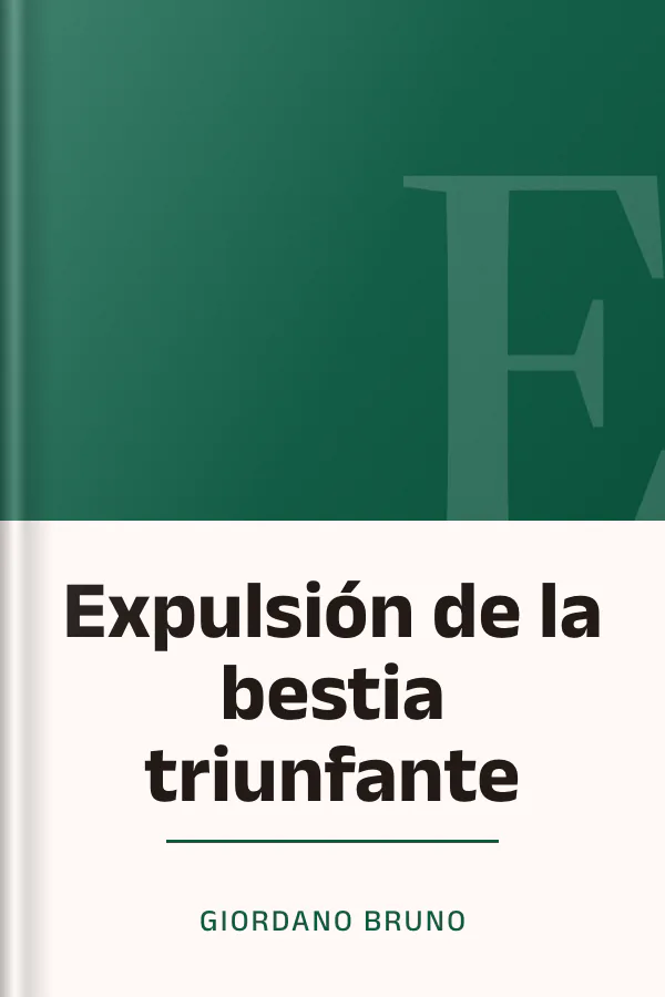 Expulsión de la bestia triunfante de Giordano Bruno, portada del libro