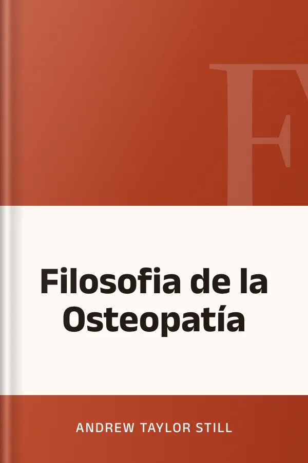 Filosofia de la Osteopatía de Andrew Taylor Still, portada del libro