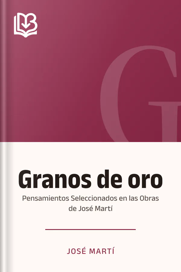 Granos de oro de José Martí, portada del libro