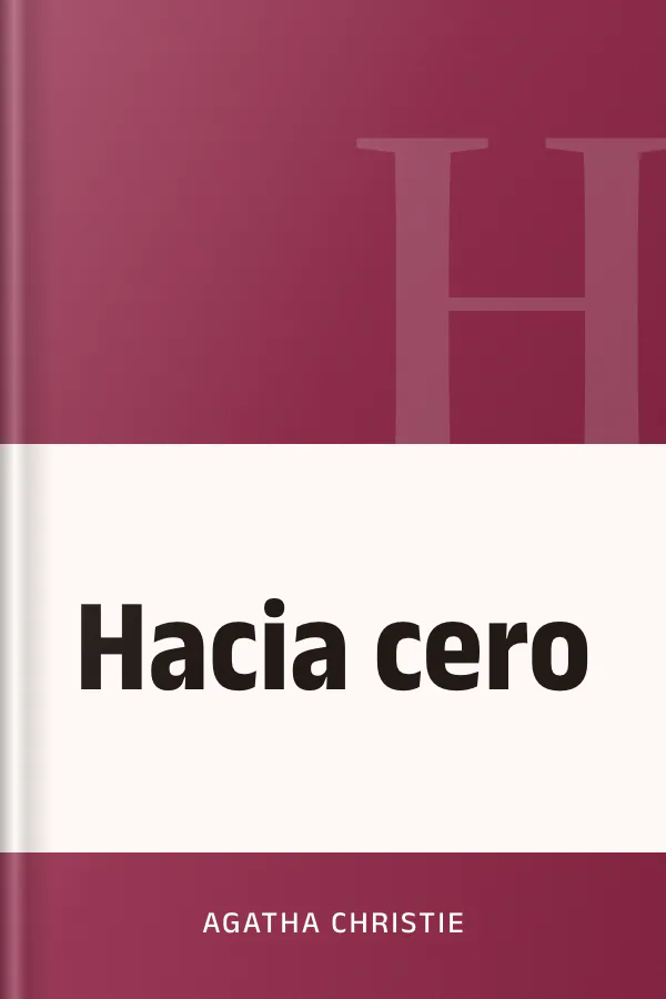 Hacia cero de Agatha Christie, portada del libro