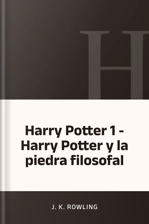 Harry Potter 1 - Harry Potter y la piedra filosofal de J. K. Rowling, portada del libro