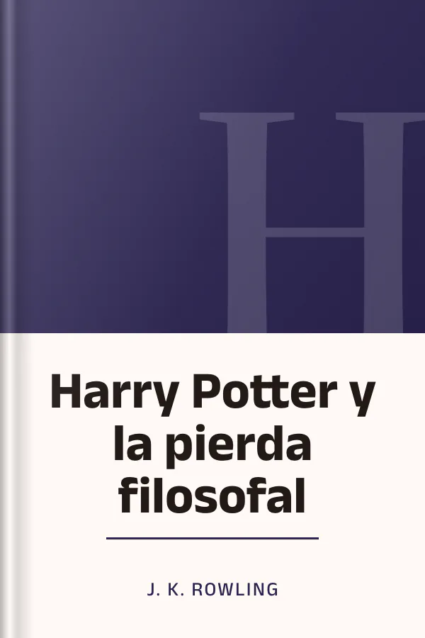 Harry Potter y la pierda filosofal de J. K. Rowling, portada del libro