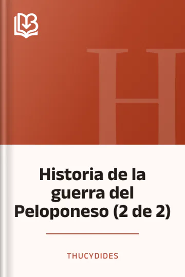 Historia de la guerra del Peloponeso (2 de 2) de Thucydides, portada del libro