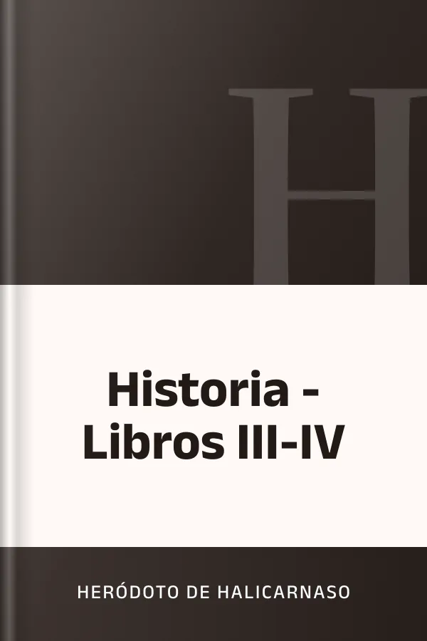 Historia - Libros III-IV de Heródoto de Halicarnaso, portada del libro