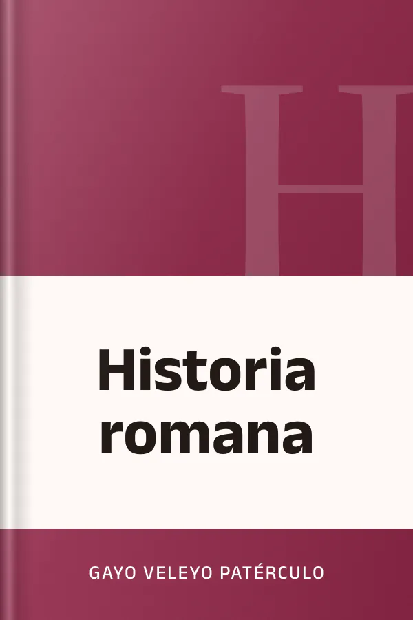 Historia romana de Gayo Veleyo Patérculo, portada del libro