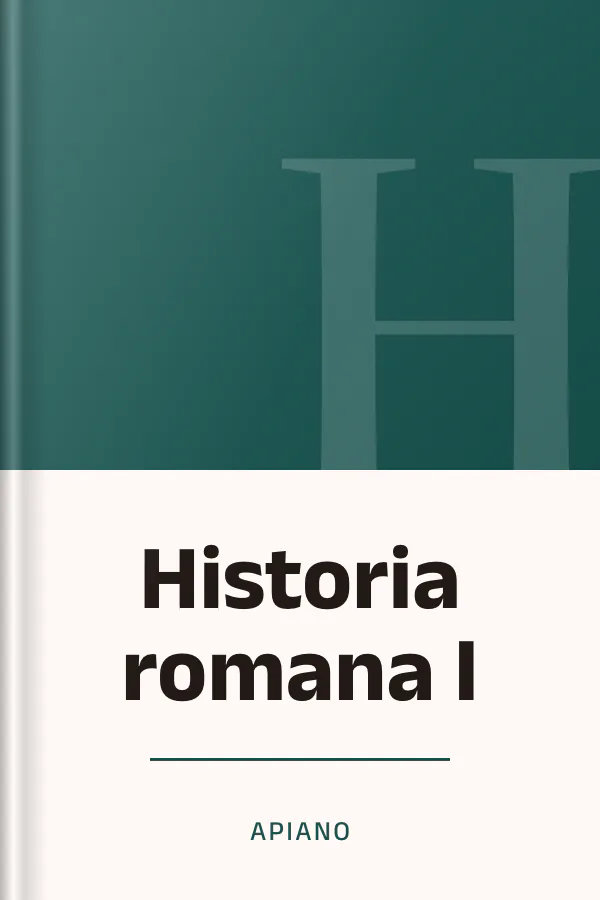 Historia romana I de Apiano, portada del libro