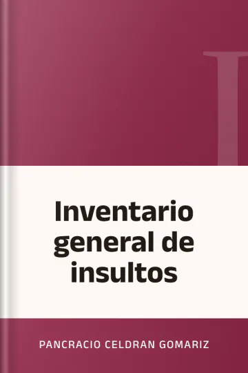 Inventario general de insultos de Pancracio Celdran Gomariz, portada del libro