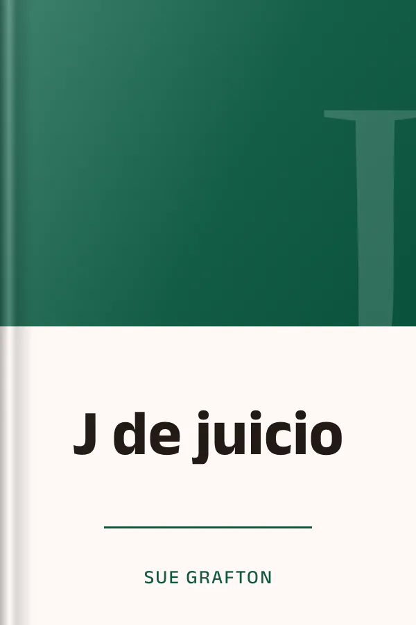 J de juicio de Sue Grafton, portada del libro