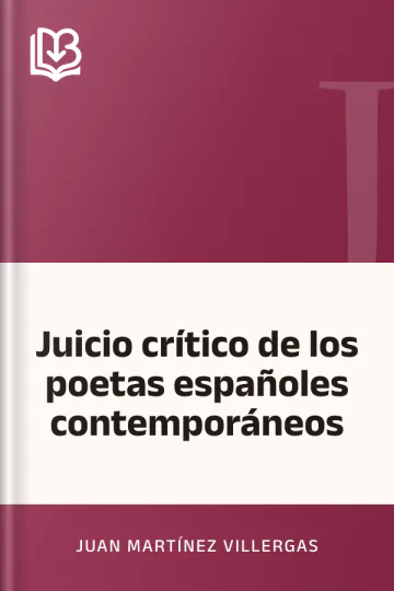 Juicio crítico de los poetas españoles contemporáneos de Juan Martínez Villergas, portada del libro