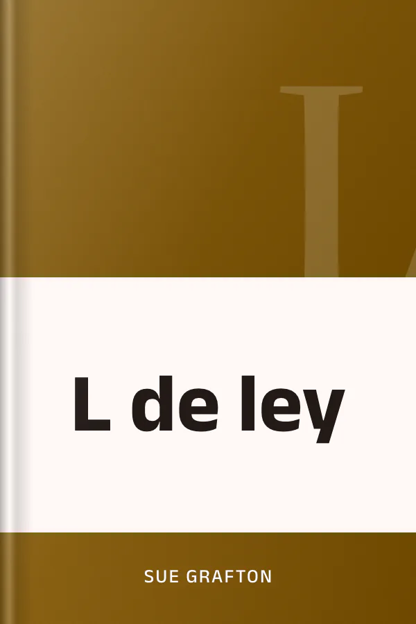 L de ley de Sue Grafton, portada del libro
