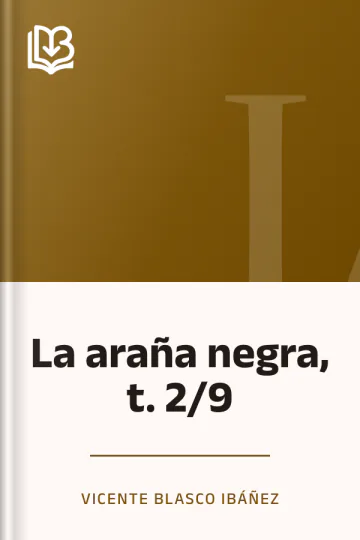 La araña negra, t. 2/9 de Vicente Blasco Ibáñez, portada del libro