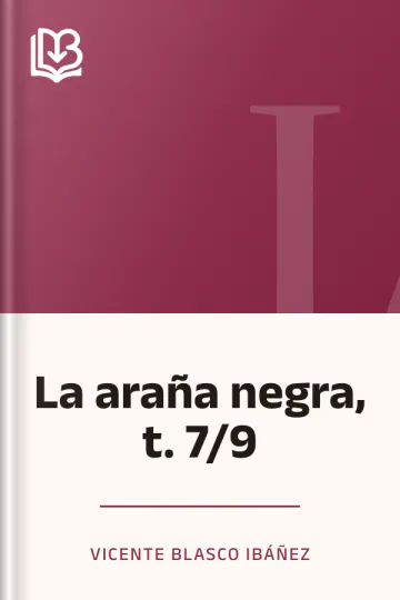 La araña negra, t. 7/9 de Vicente Blasco Ibáñez, portada del libro