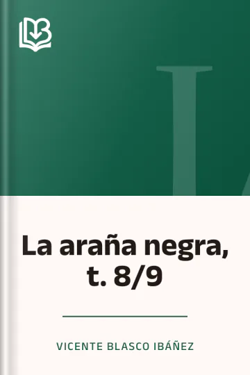 La araña negra, t. 8/9 de Vicente Blasco Ibáñez, portada del libro