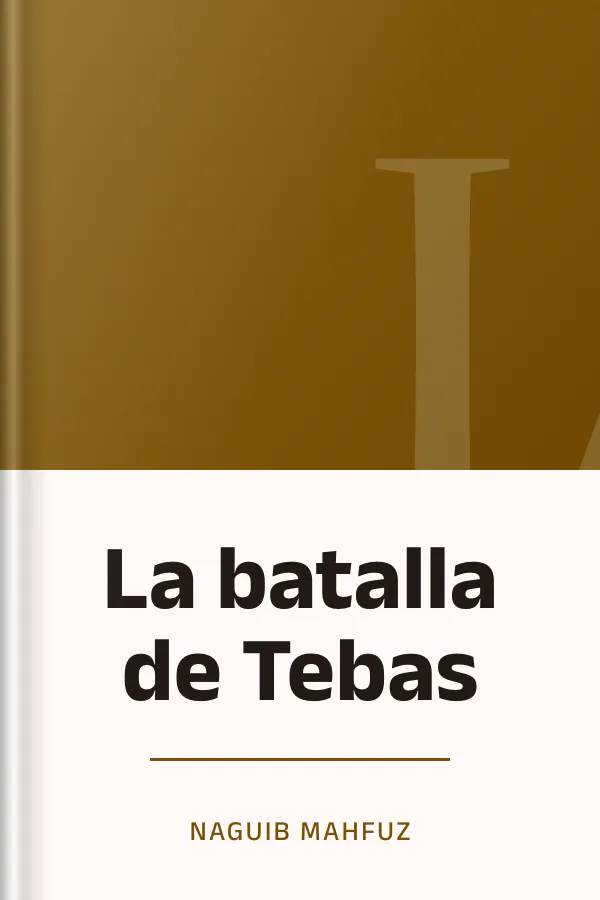 La batalla de Tebas de Naguib Mahfuz, portada del libro