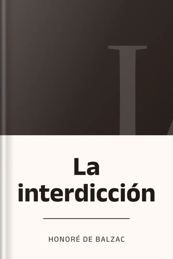 La interdicción de Honoré de Balzac, portada del libro