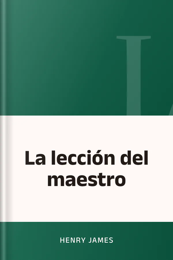 La lección del maestro de Henry James, portada del libro