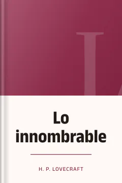 Lo innombrable - H. P Lovecraft