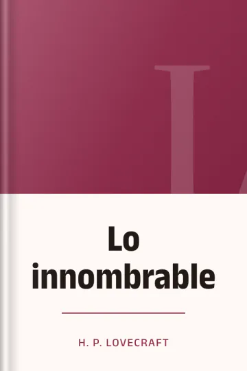 Lo innombrable de H. P Lovecraft, portada del libro