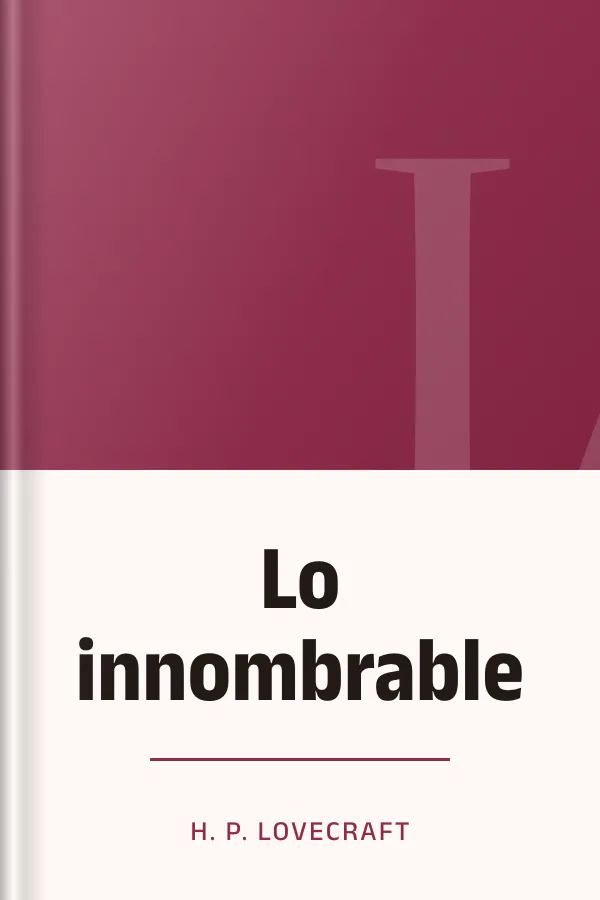 Lo innombrable de H. P. Lovecraft, portada del libro