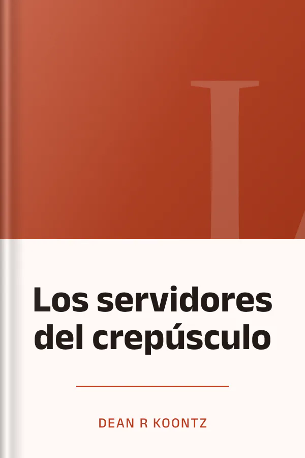 Los servidores del crepúsculo de Dean R Koontz, portada del libro