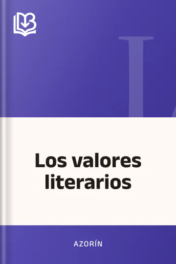 Los valores literarios de Azorín, portada del libro