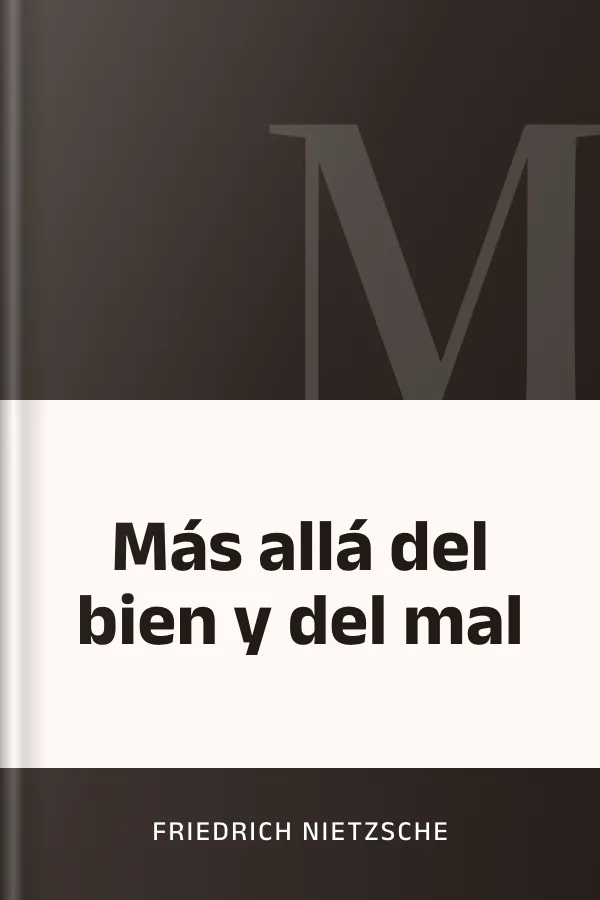 Más allá del bien y del mal de Friedrich Nietzsche, portada del libro