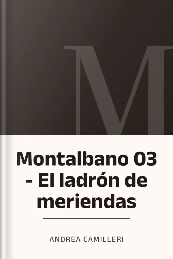 Montalbano 03 - El ladrón de meriendas de Andrea Camilleri, portada del libro