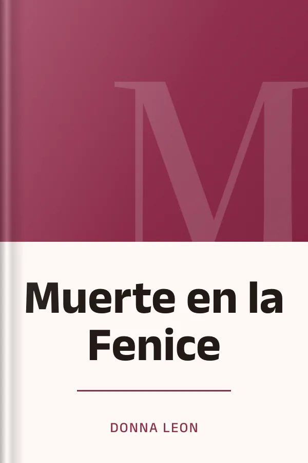 Muerte en la Fenice de Donna Leon, portada del libro