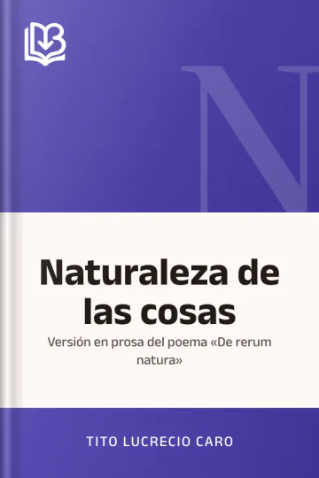 Naturaleza de las cosas de Tito Lucrecio Caro, portada del libro