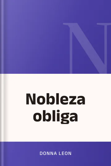 Nobleza obliga de Donna Leon, portada del libro