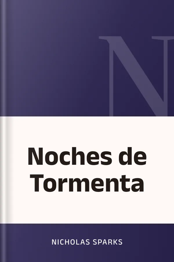 Noches de Tormenta de Nicholas Sparks, portada del libro