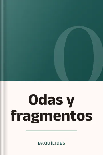 Odas y fragmentos de Baquílides, portada del libro