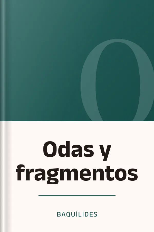 Odas y fragmentos de Baquílides, portada del libro