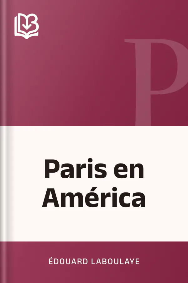 Paris en América de Édouard Laboulaye, portada del libro