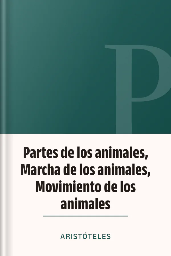 Partes de los animales, Marcha de los animales, Movimiento de los animales de Aristóteles, portada del libro