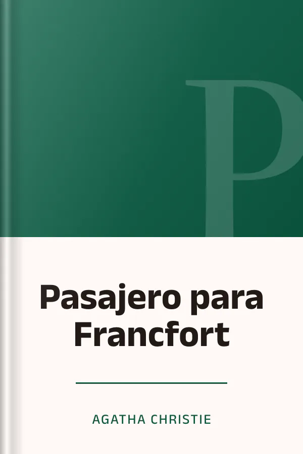 Pasajero para Francfort de Agatha Christie, portada del libro