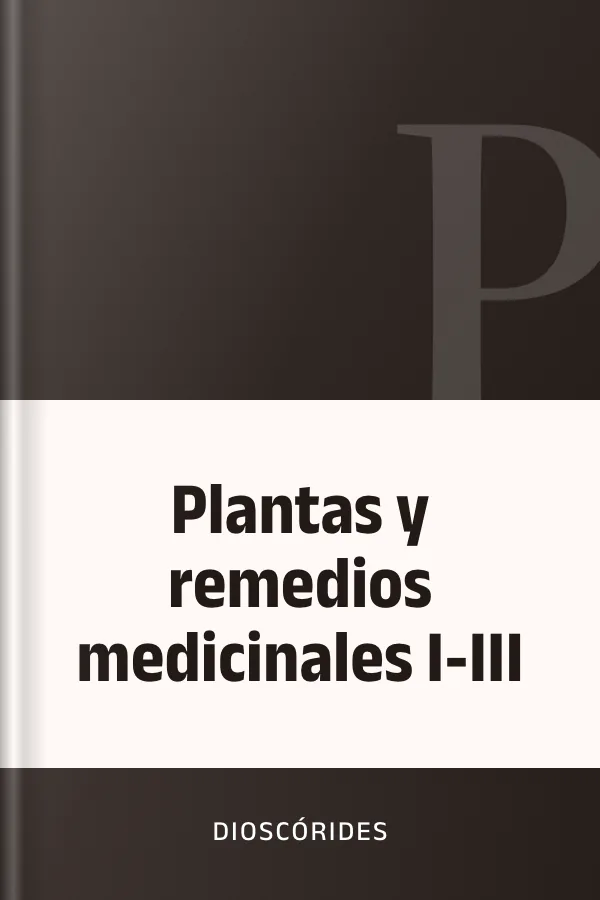 Plantas y remedios medicinales I-III de Dioscórides, portada del libro