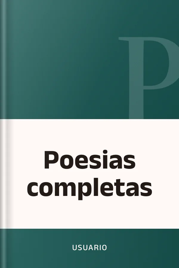 Poesias completas de usuario, portada del libro