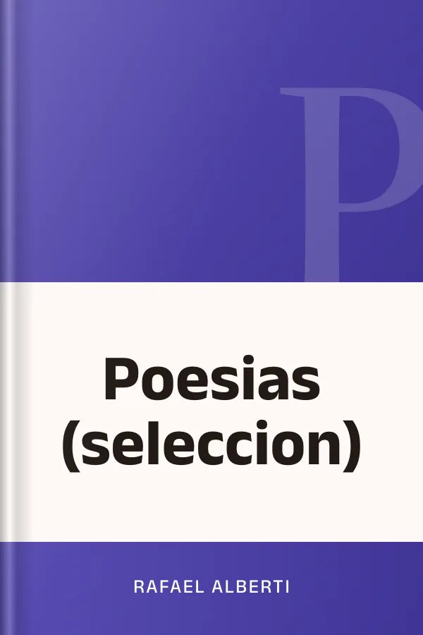 Poesias (seleccion) de Rafael Alberti, portada del libro