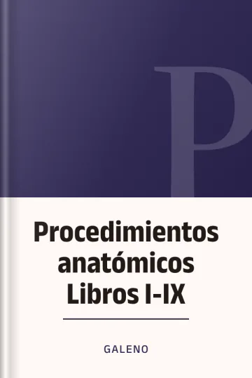 Procedimientos anatómicos Libros I-IX de Galeno, portada del libro