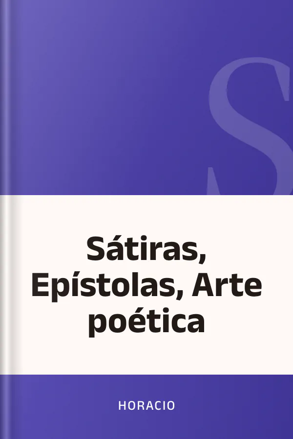 Sátiras, Epístolas, Arte poética de Horacio, portada del libro