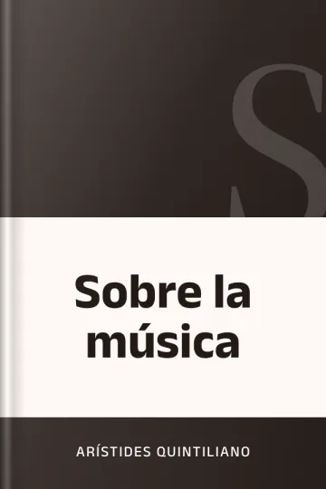 Sobre la música de Arístides Quintiliano, portada del libro