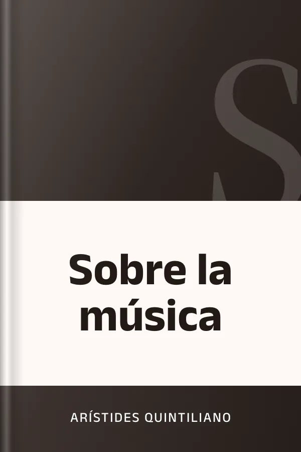 Sobre la música de Arístides Quintiliano, portada del libro
