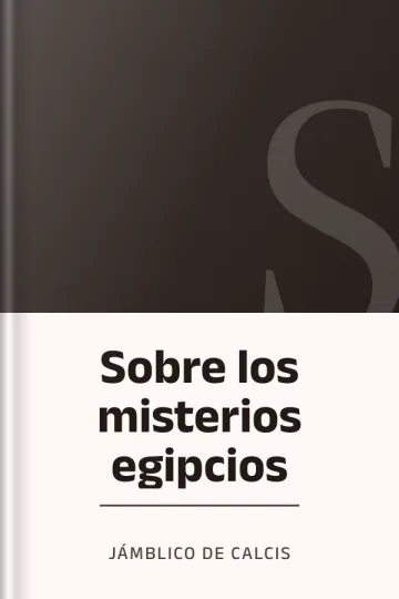 Sobre los misterios egipcios de Jámblico de Calcis, portada del libro