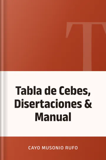 Tabla de Cebes, Disertaciones & Manual de Cayo Musonio Rufo, portada del libro