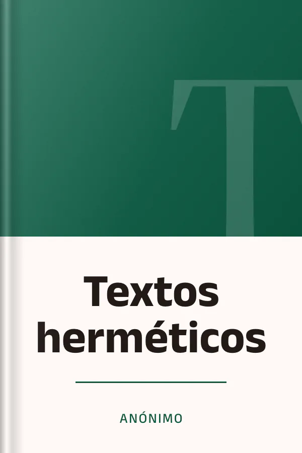Textos herméticos de Anónimo, portada del libro