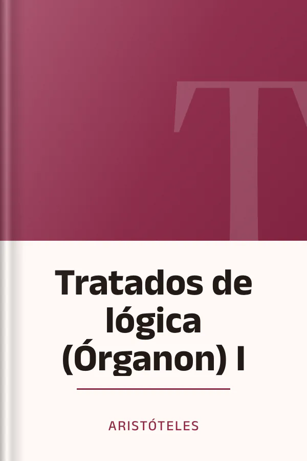 Tratados de lógica (Órganon) I de Aristóteles, portada del libro
