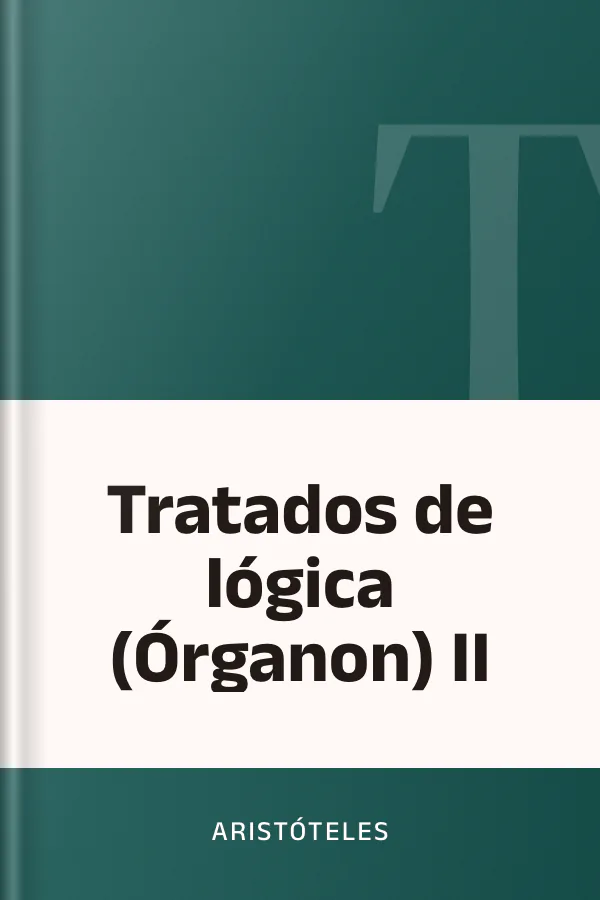Tratados de lógica (Órganon) II de Aristóteles, portada del libro